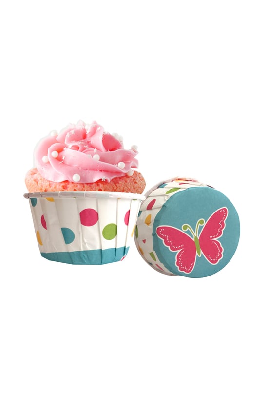 Dolphin Muffin-Kek Kapsülü Kelebek Desenli 50 Adet