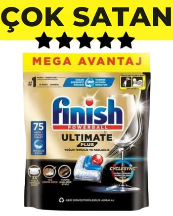 Finish Ultimate Plus 75 Kapsül Bulaşık Makinesi Deterjanı Tableti
