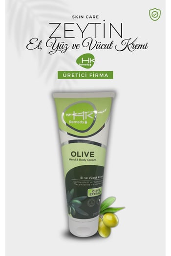 Hk Remedy El ve Vücut Kremi Olive Extract 250 ml Tüp