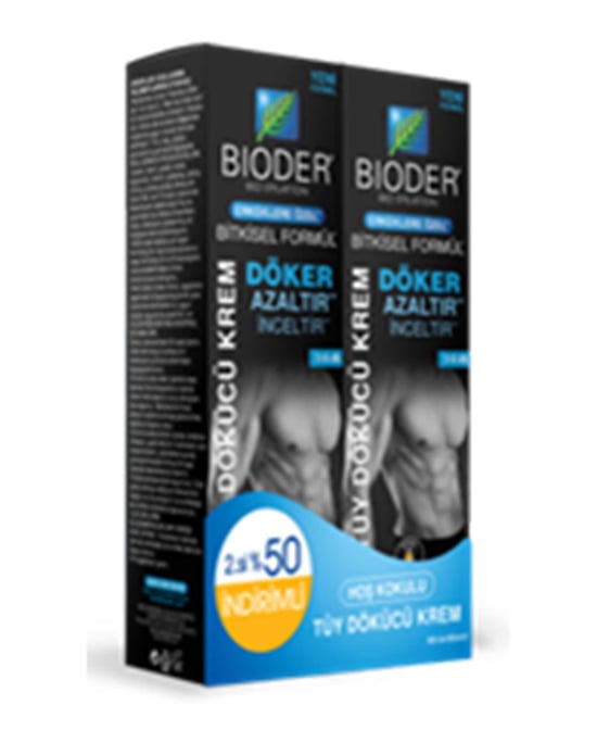Bioder Tüy Dökücü Krem Erkekler İçin 100 ml 1+1 2.si Hediye