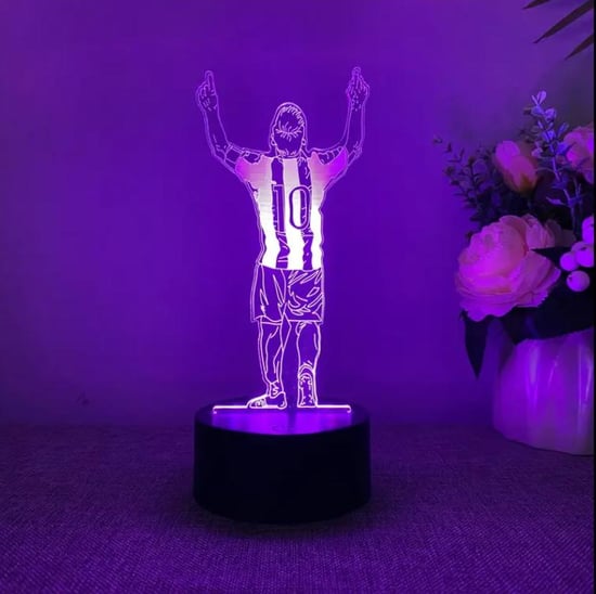 Kts 3D Messi Dekoratif Gece Lambası Renkli