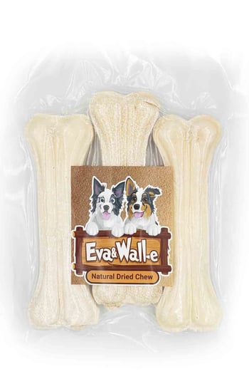 Eva & Walle Köpek Kemiği Beyaz 3 Adet 10cm Küçük Ve Yavru Köpekler Için 30-35 Gram
