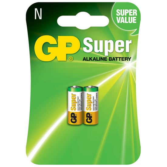 GP Batteries 910A Süper Alkalin Lr1/N/910A Boy Yarım Kalem Pil, 1.5 Volt, 2'li Kart