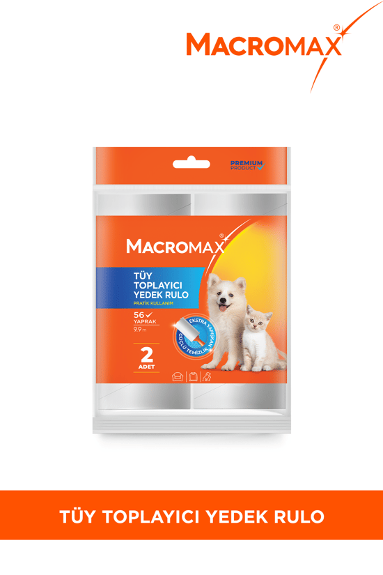 Macromax Tüy Toplayıcı Yedek Rulo 2'li Paket (Toplam 112 Yaprak)