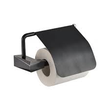 Parmeva Kapaklı Wc Kağıtlık Yapışkanlı Siyah