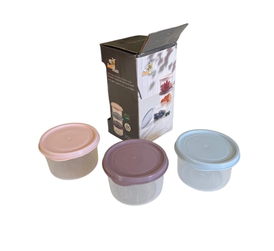 Bee 537  3'Lü Mini Kutu Saklama Kabı-175 Ml-Şeffaf
