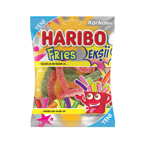 Haribo Ekşi Fries Yumuşak Şekerleme 70 gr