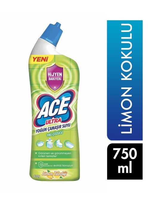 Ace Ultra Power Jel Ultra Yoğun Çamaşır Suyu 810 ml Limon Kokulu