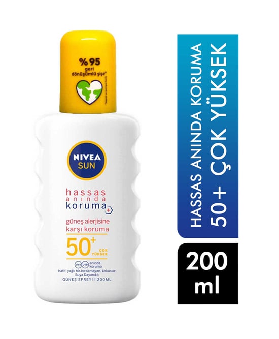 Nivea Sun Güneş Alerjisine Karşı Koruma 200 ml Sprey 50+ Çok Yüksek