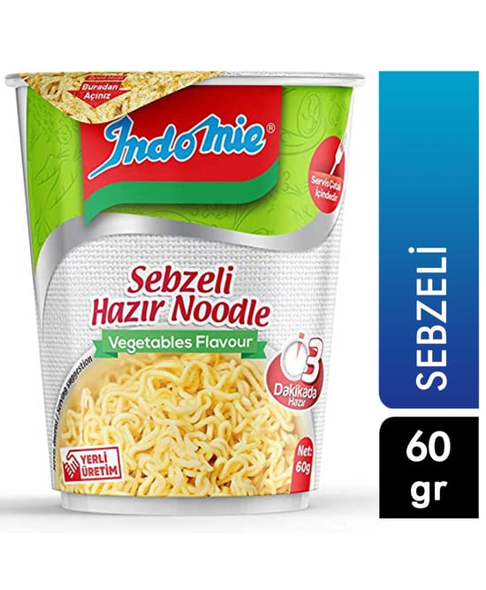İndomie Bardak Noodle 60 gr Sebze Çeşnili