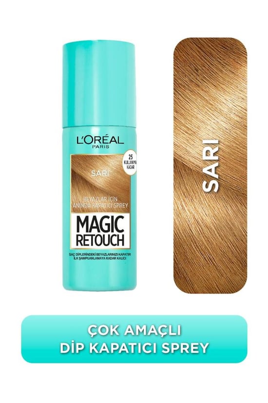 L'Oreal Paris Magic Retouch Beyaz Saçlar İçin Kapatıcı Sarı Saç Spreyi 75 ml