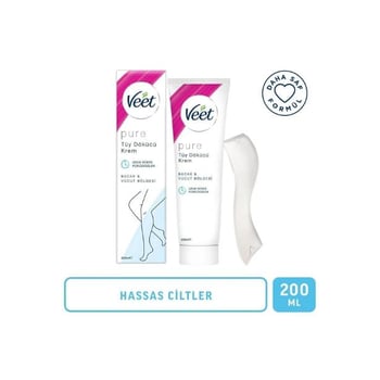 Veet Pure Tüy Dökücü Krem Bacak ve Vücut Bölgesi Hassas Ciltler 200 ml