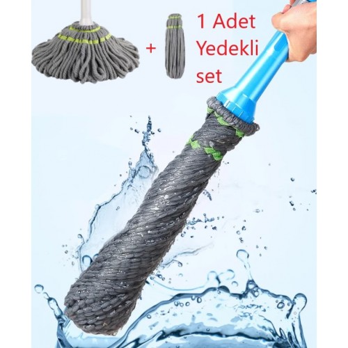 DİYARI FIRSAT Kendinden Sıkmalı Bükümlü Mop Paspas Yedekli