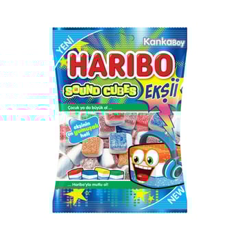 Haribo Ekşi Sound Cubes Yumuşak Şekerleme 70 Gr