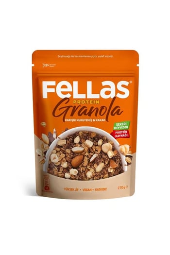 Fellas Protein Granola - Karışık Kuruyemiş & Kakao 270g