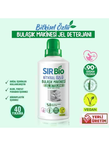 Sır Bio Bitki Özlü Bulaşık Makinası Deterjanı 1000 Ml 40 Yıkama