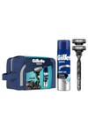 Gillette Mach 3 Charcoal  Makinesi 2UP+ Gillette Series Tıraş Jeli200ML.+Çanta