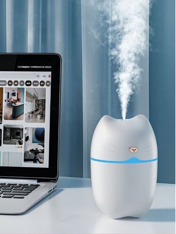 Kedi Şekilli Hava Nemlendirici Taşınabilir Buhar Makinesi Aroma Difüzörü H2o Tp-1005