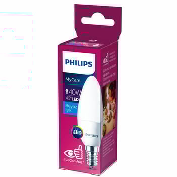 PHILIPS LED 40W MUM AMPUL BEYAZ IŞIK E14 İNCE DUYLU
