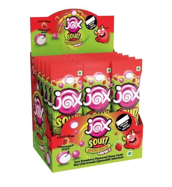 Jox Minies Ekşi Çilek Çiğnenebilir Şekerleme 10 gr