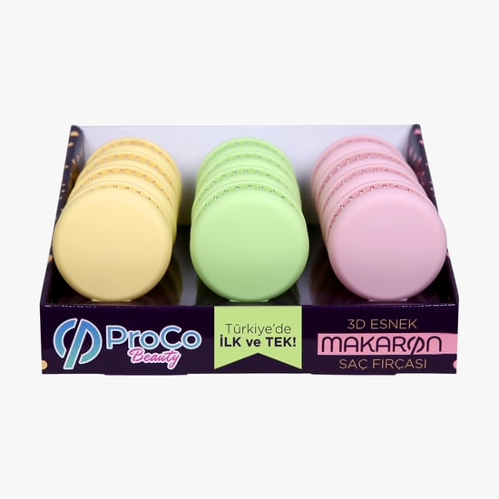 ProCo Beauty Makaron Saç Fırçası Favori Lezzetler Serisi - Pembe, Sarı, Yeşil
