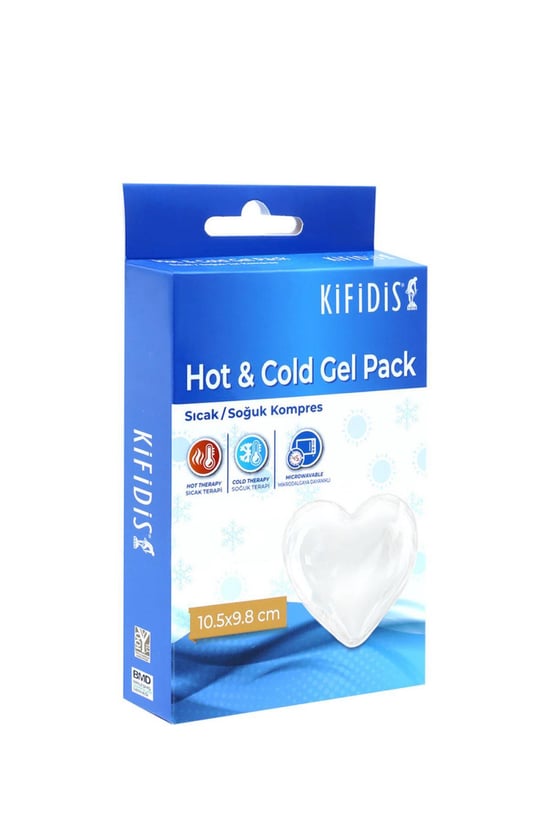 Kifidis Sıcak - Soğuk Jel Kompres Kalpli Şeffaf 10,5 x 9,8 cm 