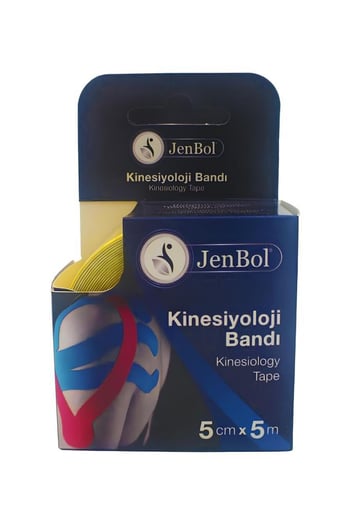 JenBol Kinesiyoloji Ağrı Bandı 5cm x 5m Sarı