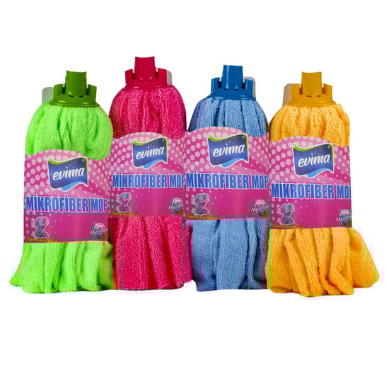 Temsan Eko Mikro Bez Mop Evamia-Renkli Mop