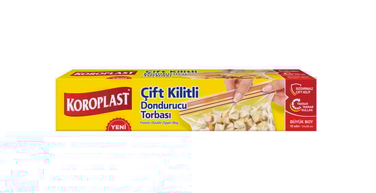 Koroplast Çift Kilitli Dondurucu Poşeti Büyük Boy 