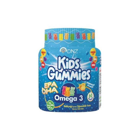 Dnz Kids Gummies Omega 3 Balık Yağı İçeren Çiğnenebilir Portakal Aromalı Takviye Edici Gıda 60 Gumies