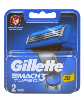 Resim Gillette Mach 3 Turbo Yedek Tıraş Bıçağı 2'li