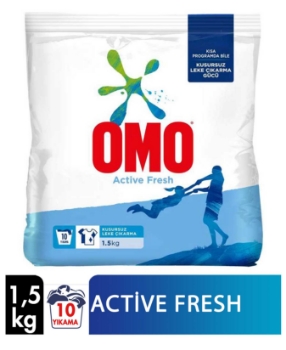 Omo Toz Çamaşır Deterjanı 1,5 kg 10 Yıkama Active Fresh