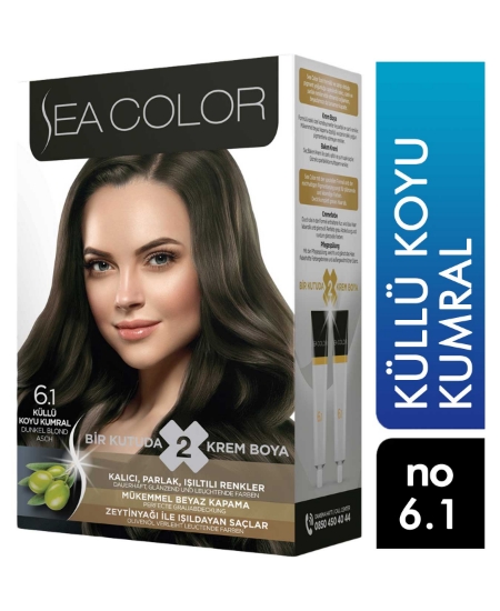 , kozmetik, toptan kozmetik, Sea Color, Sea Color Kit, Sea Color Set, Saç Boyası, Sea Color saç boyası satın al, Sea Color saç boyası fiyatı, toptan saç boyası fiyatları, saç nasıl boyanır, saç boyası zararlı mı,  kumral saç boyası, küllü kumral saç boyası, koyu kumral saç boyası Sea Color  6 1