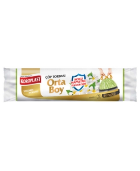 koroplast, çöp torbası, çöp poşeti, büzgülü çöp torbası, orta boy çöp torbası, kokulu çöp torbası, Yasemin kokulu çöp torbası, koroplast çöp torbası fiyat, koroplast çöp torbası satın al