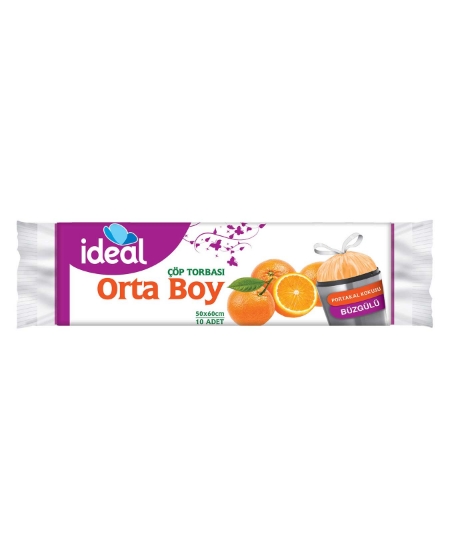 İdeal , çöp torbası, çöp poşeti, büzgülü çöp torbası, orta boy çöp torbası, kokulu çöp torbası, Portakal kokulu çöp torbası, İdeal çöp torbası fiyat, İdeal çöp torbası satın al