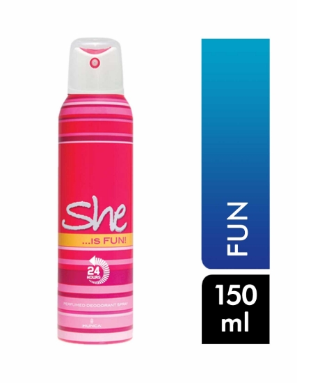She, dedodorant, Kadın deodorant, She is fun, dedodorant çeşitleri, Kadın deodorantları, deodorant fiyatları, sprey deodorantlar, deodorant satın al, kozmetik, toptan kozmetik