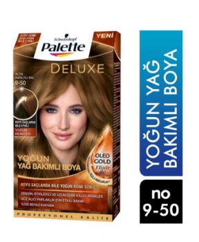 Palette, deluxe, delüks, delüx, delux, altın, parıltılı, bal, 9-5, Tüp, Krem, Boya, 5ML, palete, pallete, krem boya, tüp boya, altın parıltılı bal, mükemmel kapatıcı, kalıcı boya, saç boyası, beyazlık giderici, beyaz saç kapatıcı, canlandırıcı formül, argan yağı katkılı, hair dye, light honey blonde, color, hair color, haarfarbe, Henkel