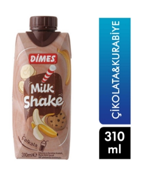 Resim Dimes Milkshake 310 ml Muz ve Kurabiyeli