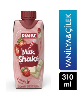 Resim Dimes Milkshake 310 ml Çilek ve Vanilyalı