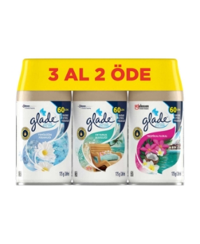 Resim Glade Oda Kokusu Yedek Sprey 3 x 269 ml Temiz Çarşaf Ferahlığı, Okyanus Sessizliği, Temiz Ferahlık