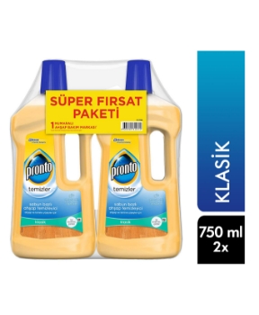pronto, pıronto, yüzey temizleyici, ahşap temizleyici, laminant parke bakım ürünü, avantajlı paket, 2 x 750ML, 750ML + 750ML