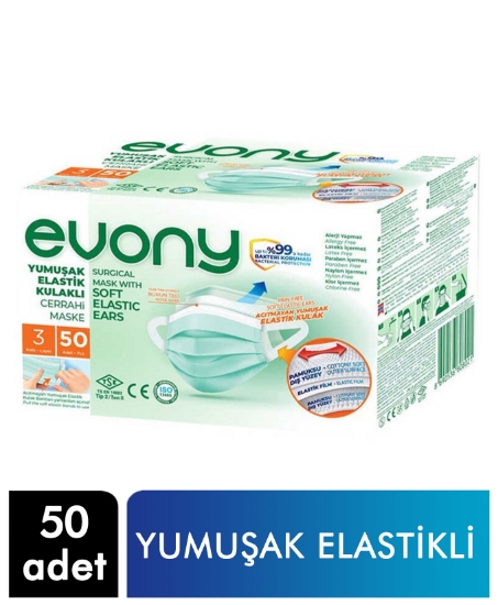 Evony,Cerrahi Maske 50 Adet Yeşil,cerrahi maske,korunma,yeşil maskeler,coronavirüs,koronavirüs maskeleri,maske,cerrahi maskeler,50 adet maske,yumuşak elastikli maske,yumuşak cerrahi maske,evony cerrahi maske satın al,maske fiyatları,toptan satın al,toptan tr,toptan mağazacılık