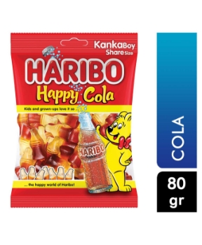 Resim Haribo Yumuşak Şekerleme 80 gr Happy Cola x 30 Adet