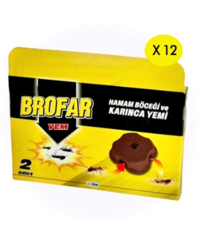 Brofar,Brofar Karınca Yemi ve Hamam böceği Yemi 2x 12'li,karınca ve hamam böceği yemi,tuzak kurucu,tuzaklar,toptan satın al,toptantr
