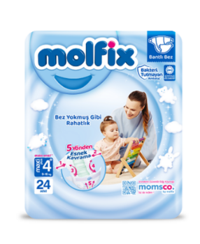 Resim Molfix Bebek Bezi Jumbo 3D Maxi Plus 24'lü