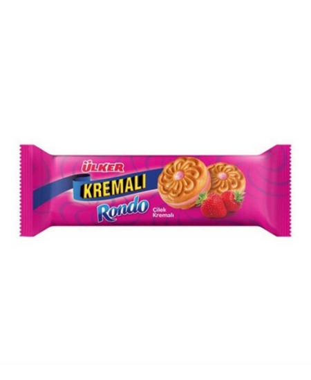 Ülker Rondo Bisküvi 61 gr Çilek Kremalı