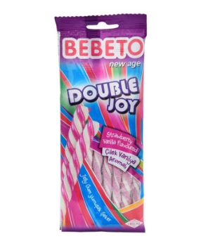 Resim Bebeto Double Joy Şekerleme 75 gr  Çilek Vanilya