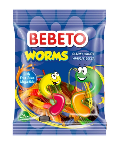 Bebeto Worms Şekerleme 80 gr