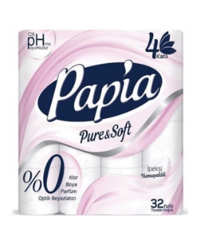 papia, kağıt havlu, havlu peçete, kağıt peçece, 32li kağıt havlu, 4 katlı havlu, kağıt temizlik ürünleri, peçete havlu, havlu peçete,tuvalet kağıdı,pure soft