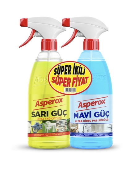 Asperox Sarı Güç Sprey 1000 ml  + Asperox Mavi Güç Sprey 1000 ml